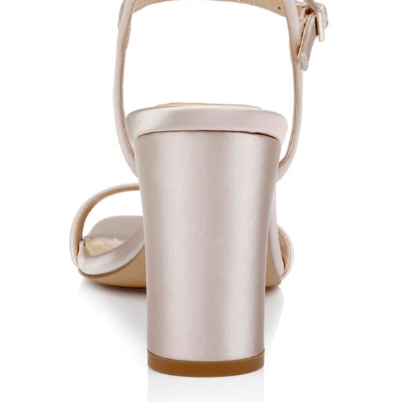 Badgley Mischka Champagne Block Heels - Picture 6 of 6